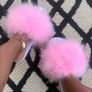 The Row Brand New £1330 Pink Mink Fur Slides 38